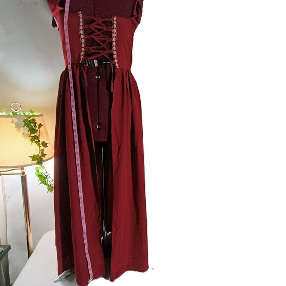 EUC: Renaissance Overdress Small Burgundy Classic Lace-up Corset - Picture 4 of 5
